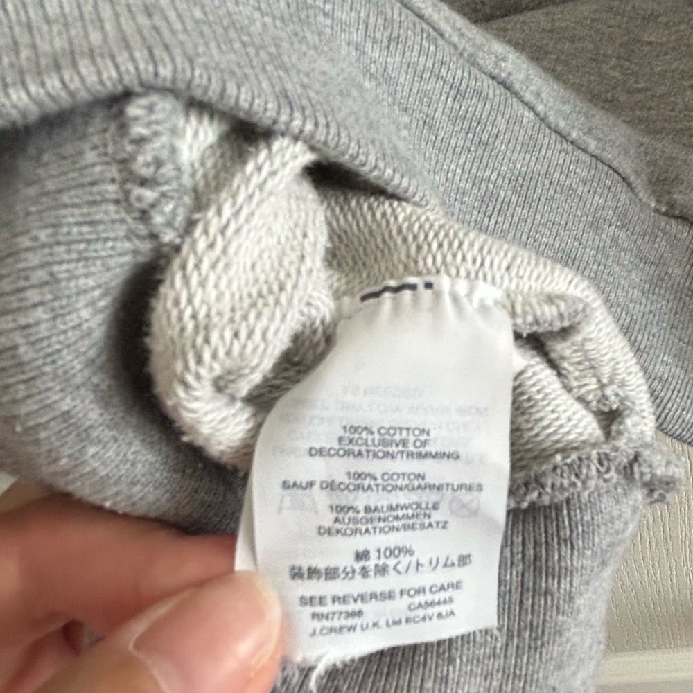 J. Crew Gray Cotton Crewneck Sweater with Brooklyn Print - Picture 4 of 6